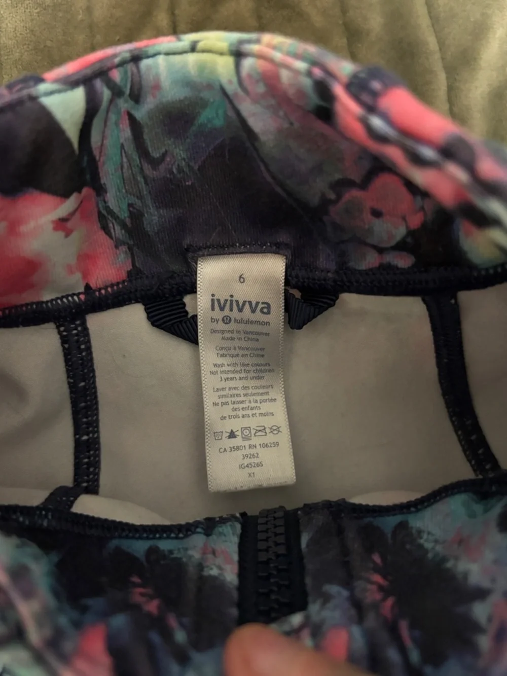 Girls Multicolor Printed Zip-Up Jacket Sz 6 Ivivva by Lululemon